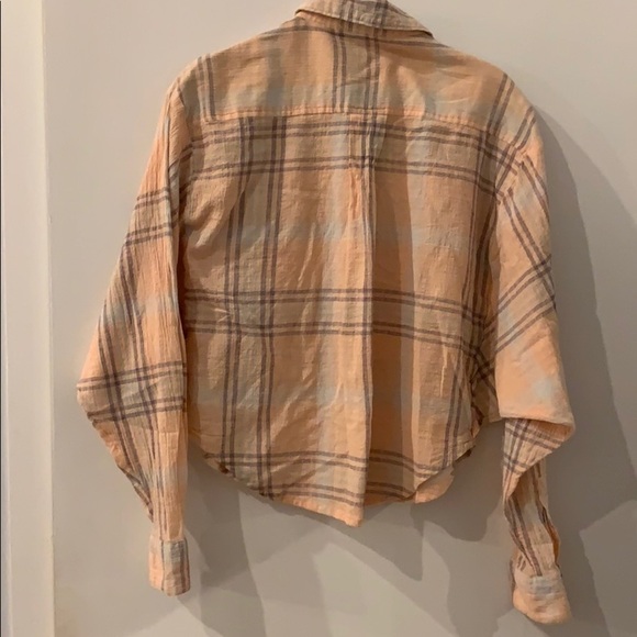 Free People Paradise Garden Cropped Cutie Button Up Shirt Size Small - Picture 5 of 8